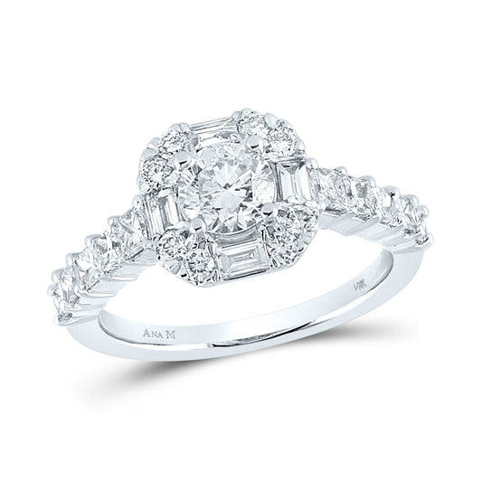 14K White Gold Round Diamond Solitaire Bridal Wedding Engagement Ring 2 Cttw, Womens Size: 5-10