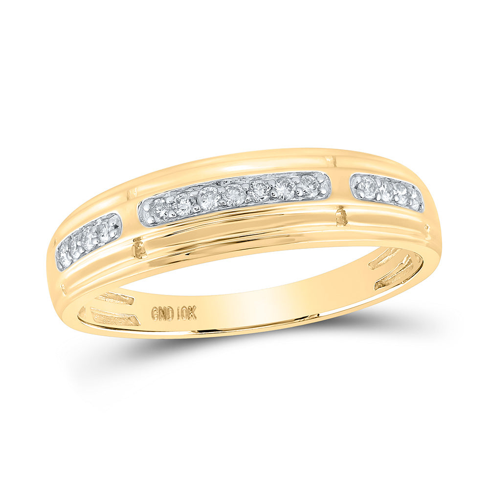 10K White Or Yellow Gold His Hers Round Diamond Cluster Matching Wedding Set , Womens Size: 5-10, Mens Size: 7-13