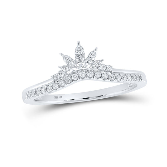 10K White Or Yellow Gold Womens Round Diamond Enhancer Wedding Band , Womens Size: 5-10