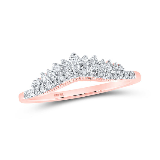 10K Yellow Or White Or Rose Gold Womens Round Diamond Enhancer Wedding Band , Womens Size: 5-10