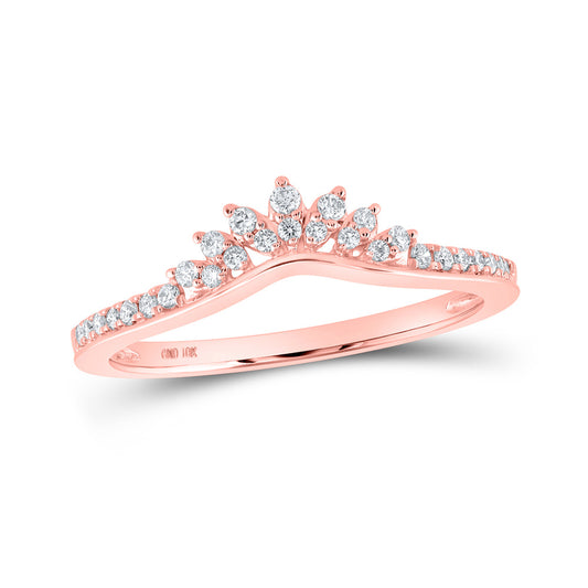 10K Yellow Or White Or Rose Gold Womens Round Diamond Enhancer Wedding Band , Womens Size: 5-10