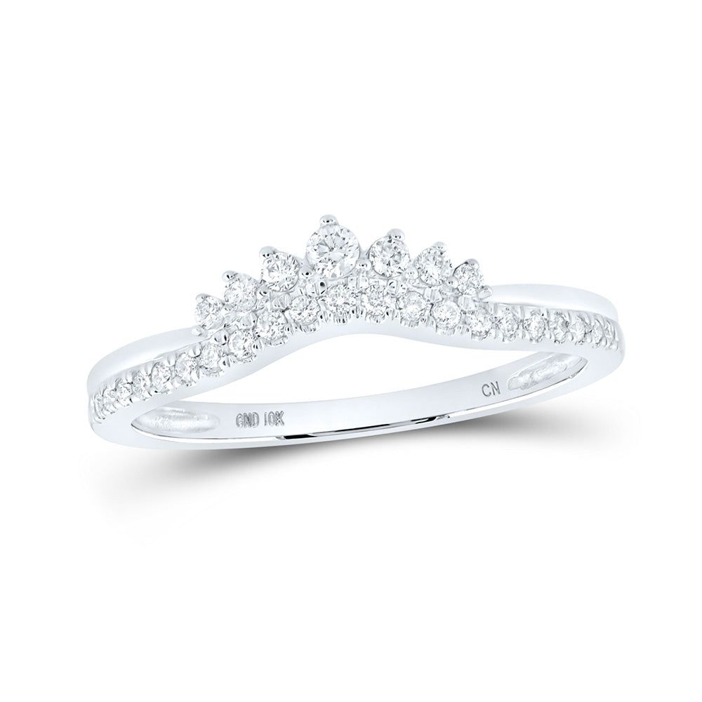 10K Yellow Or White Or Rose Gold Womens Round Diamond Enhancer Wedding Band , Womens Size: 5-10