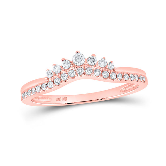 10K Yellow Or White Or Rose Gold Womens Round Diamond Enhancer Wedding Band , Womens Size: 5-10