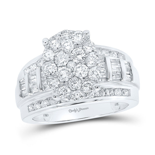 10K White Or Yellow Gold Round Diamond Oval Bridal Wedding Engagement Ring , Womens Size: 5-10