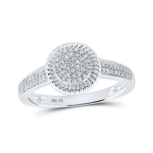 10K Yellow Or White Gold  Womens Round Diamond Circle Ring 1/5 Cttw, Womens Size: 5-10