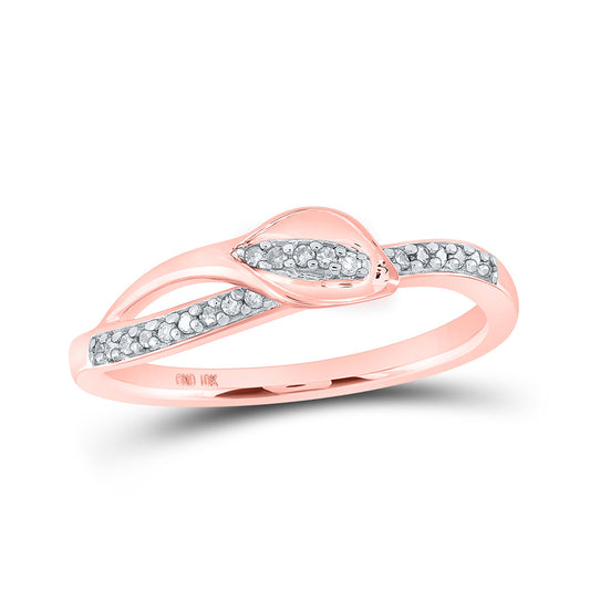 10K Yellow Or White Or Rose Gold Womens Round Diamond Band Ring , Womens Size: 5-10