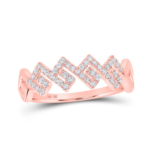 10K Yellow Or White Or Rose Gold Womens Round Diamond Stackable Band Ring , Womens Size: 5-10