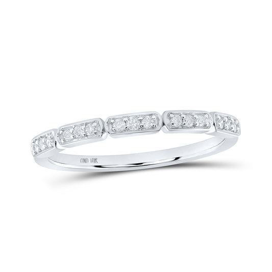 10K Yellow Or White Or Rose Gold Womens Round Diamond Stackable Band Ring , Womens Size: 5-10