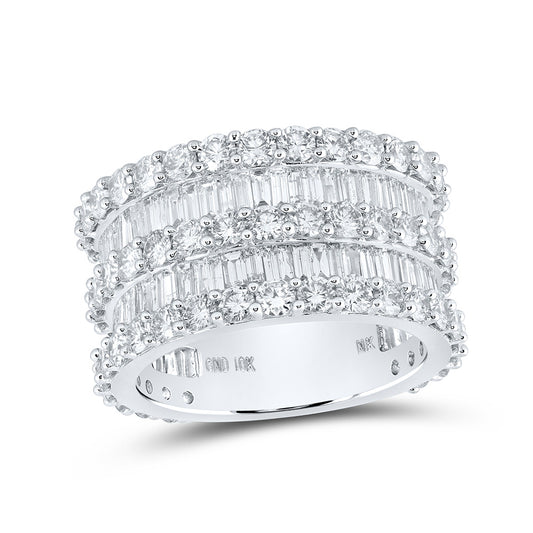 10K Yellow Or White Gold  Mens Baguette Diamond Eternity Ring 6-7/8 Cttw, Mens Size: 7-13