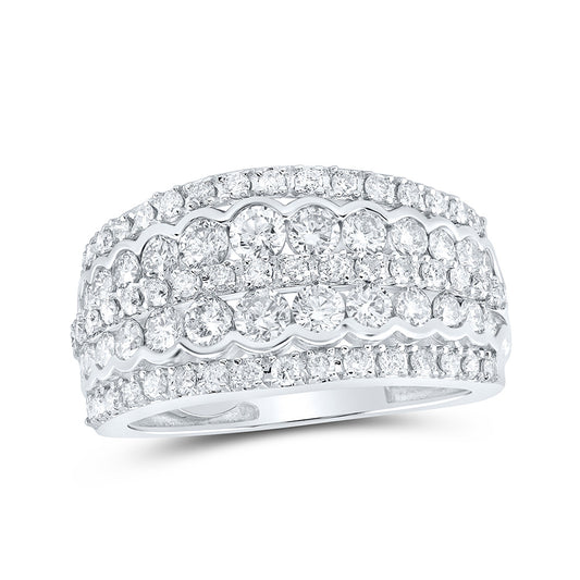 10K White Or Yellow Gold Womens Round Diamond Band Ring, Womens Size: 5-10