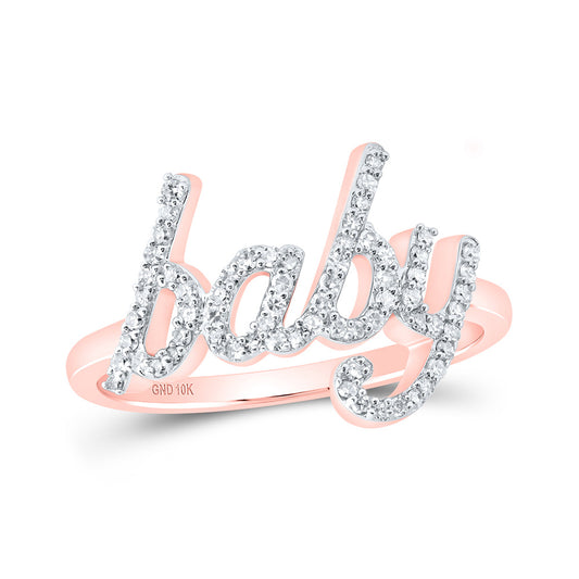 10K Yellow Or White Or Rose Gold Womens Round Diamond BABY Band Ring , Womens Size: 5-10