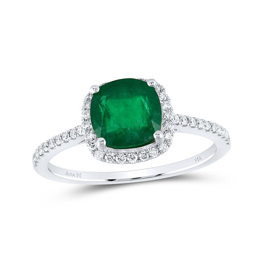 14K Rose Or White Gold Womens Cushion Diamond Halo Ring, Womens Size: 5-10