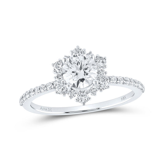 14K White Or Yellow Gold Round Diamond Solitaire Bridal Wedding Engagement Ring , Womens Size: 5-10