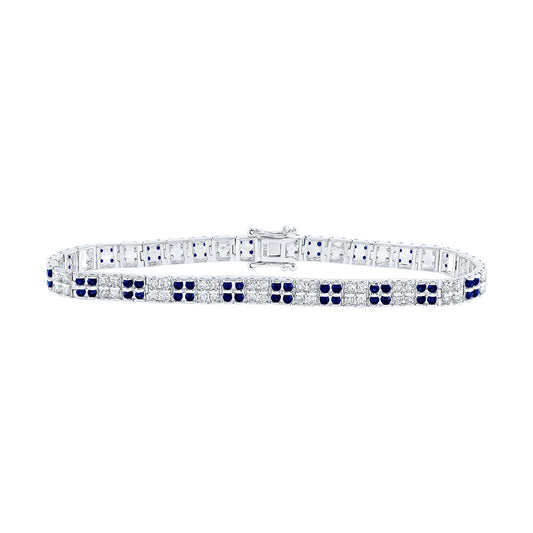 14K Yellow Or White Gold Womens Round Diamond Tennis Bracelet