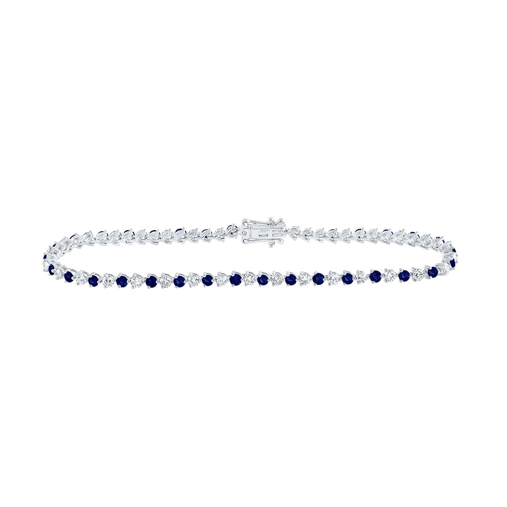 14K Yellow Or White Or Rose Gold Womens Round Diamond Tennis Bracelet
