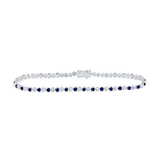 14K Yellow Or White Or Rose Gold Womens Round Diamond Tennis Bracelet