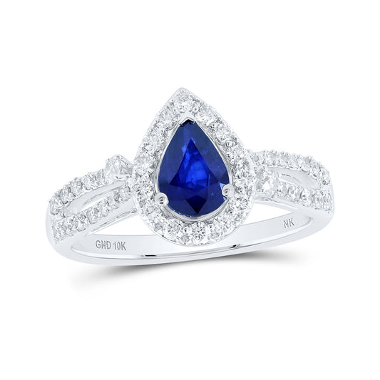 10K Yellow Or White Or Rose Gold Womens Pear Diamond Fashion Ring, Womens Size: 5-10
