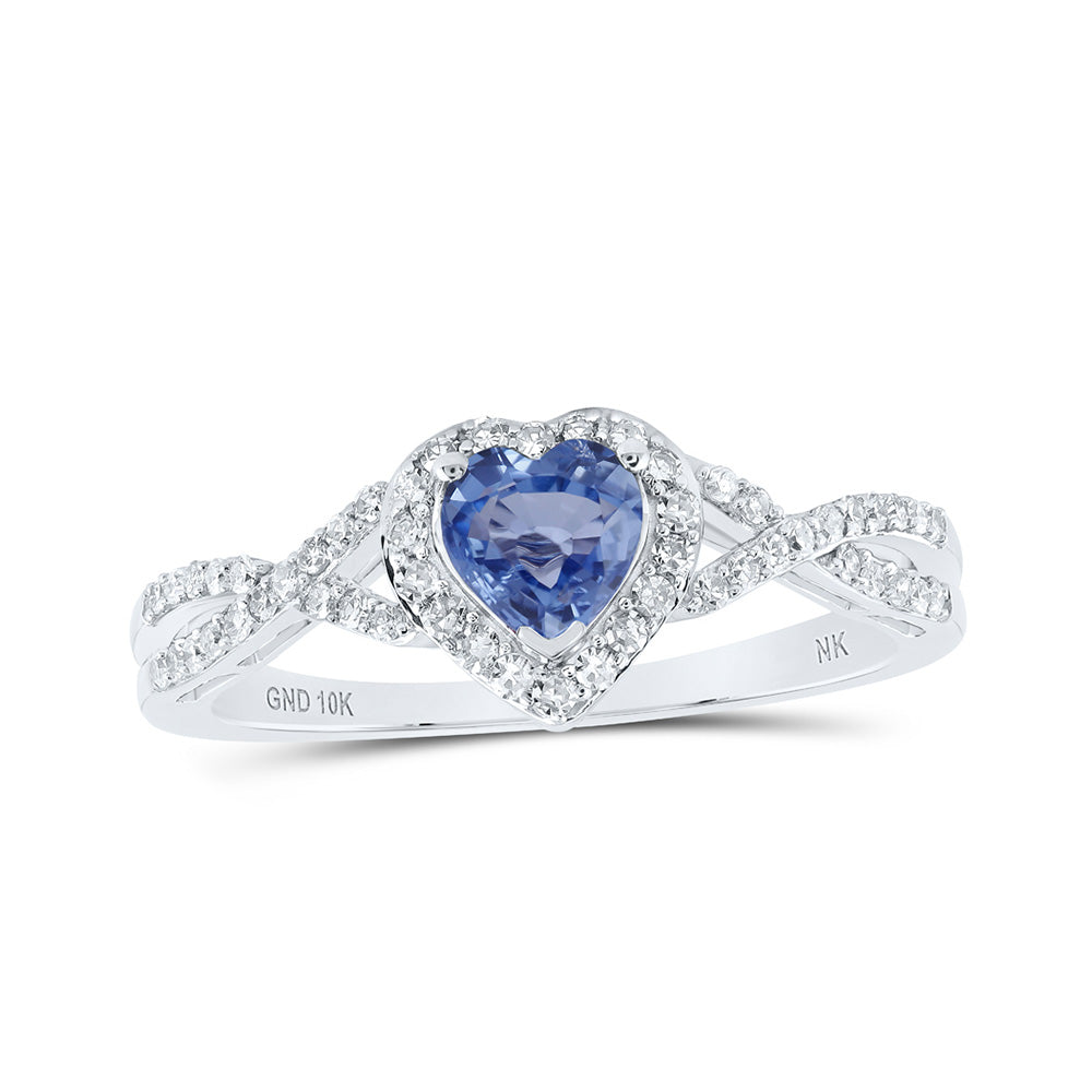 10K Yellow Or White Gold Womens Heart Fashion Ring, Womens Size: 5-10