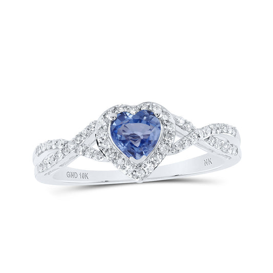 10K Yellow Or White Gold Womens Heart Fashion Ring, Womens Size: 5-10