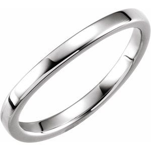 14K White Gold Stackable Band Size 8