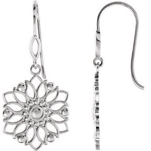 Sterling Silver 20.5 X 7 Mm Pair Friction Backs Included Polished Decorative Earrings