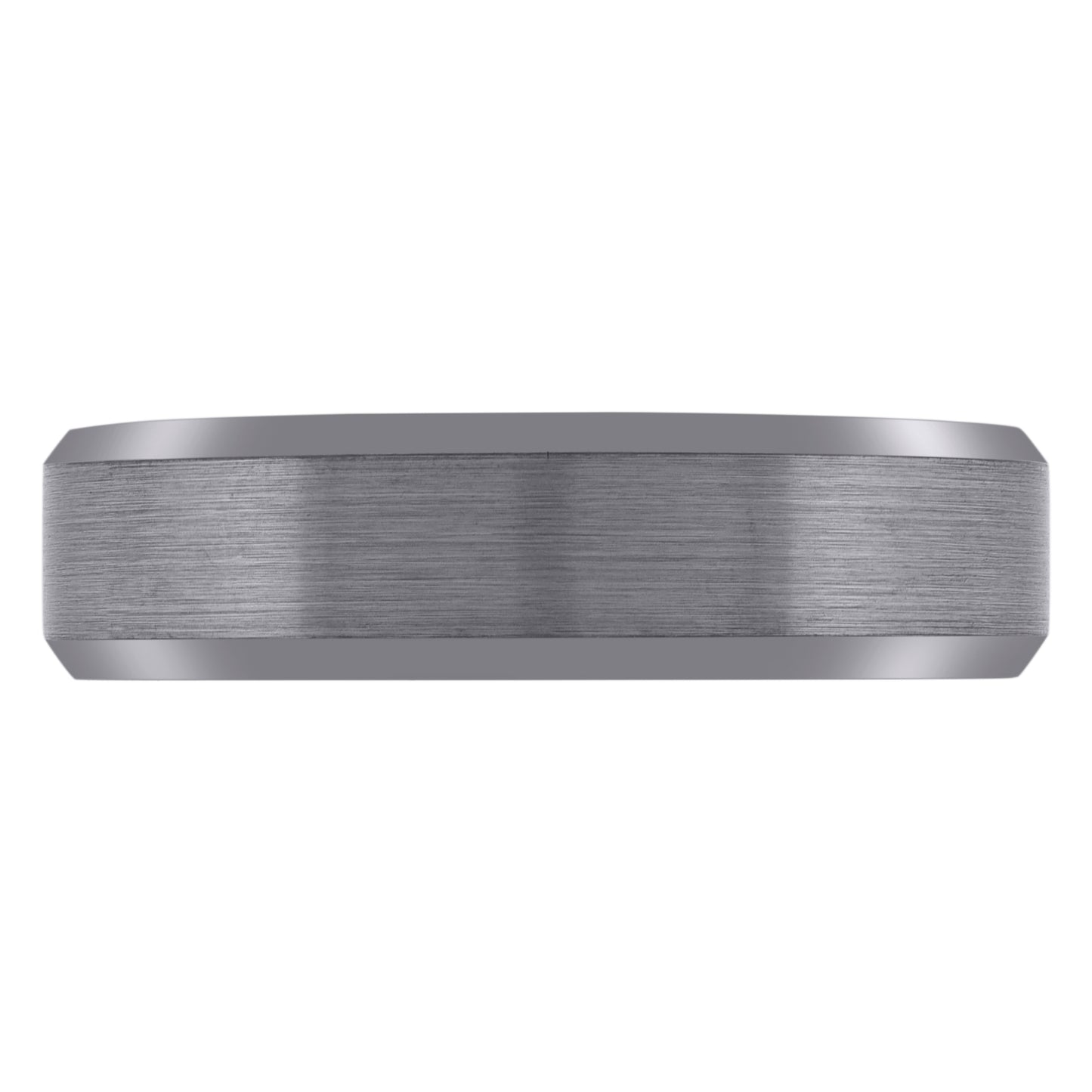Tungsten Matte Finish Center Beveled Edge Mens Comfort-fit 6mm Sizes 7 - 14 Bridal Anniversary Engagement Wedding Band