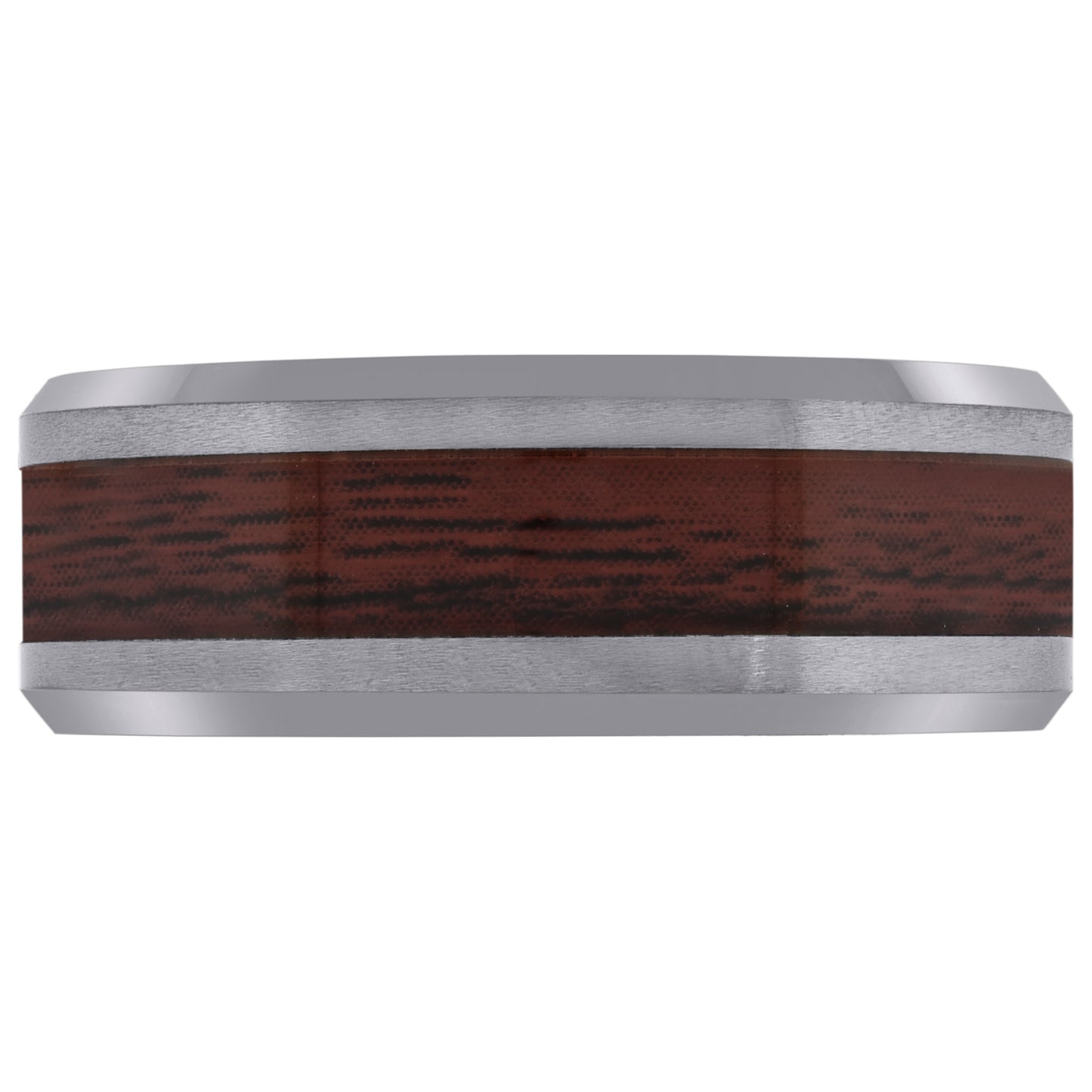 Tungsten Red Wood Inlay Mens Comfort-fit 6 mm Bridal Anniversary Engagement Wedding Band