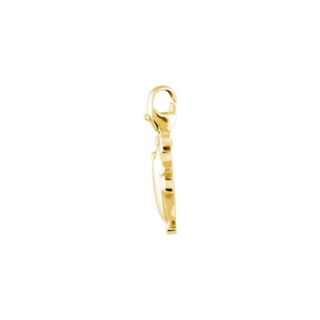 14K Yellow Gold 13.4 X 14.7 Mm Polished Hen Charm/Pendant
