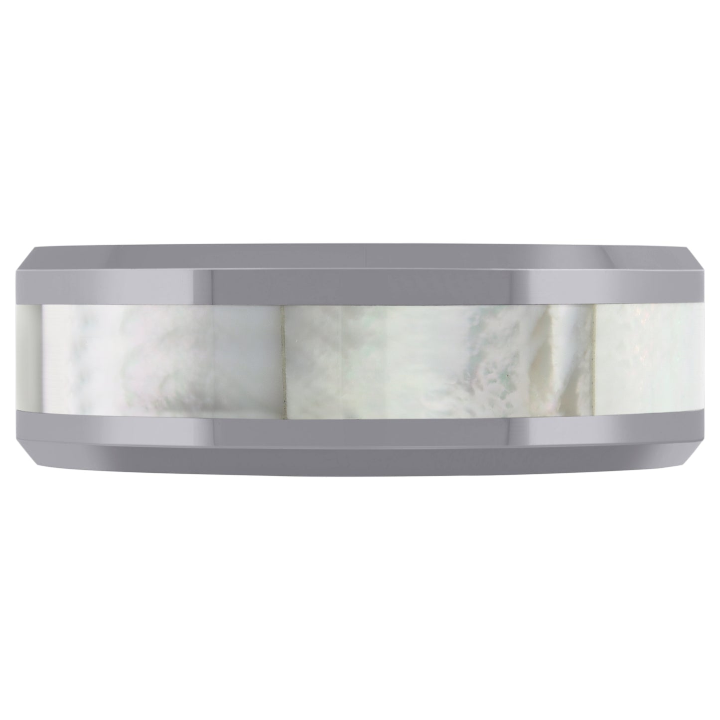 Tungsten Abalone Shell Inlay Comfort-fit 8mm Sizes 5 - 14 Bridal Anniversary Engagement Wedding Band