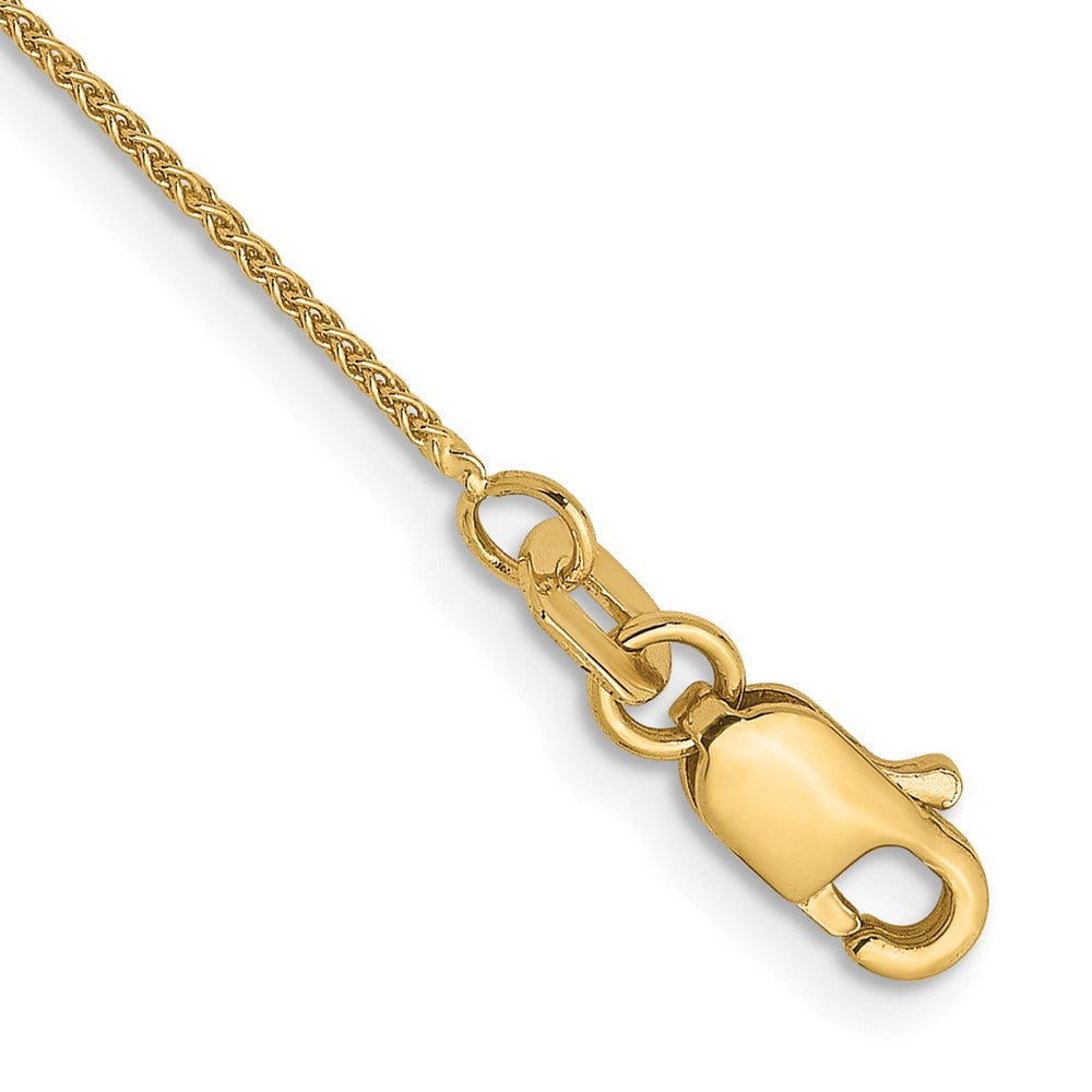 14K Yellow Gold .8mm Spiga Chain Anklet