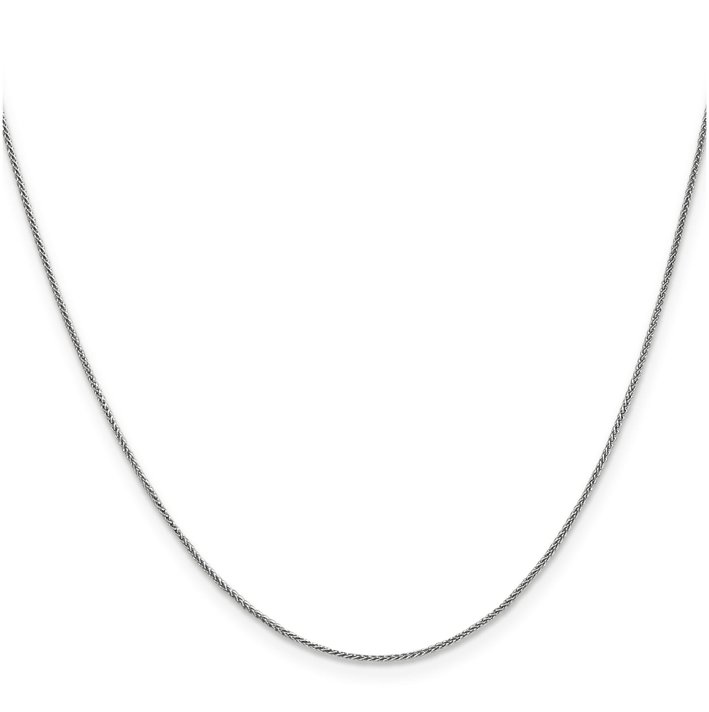 14K White Gold .8mm Spiga Chain, 18 in
