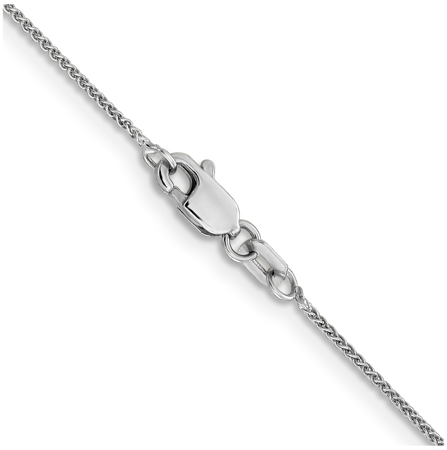 14K White Gold .8mm Spiga Chain, 18 in