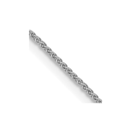 14K White Gold .8mm Spiga Chain, 20 In