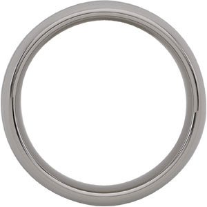 Tungsten 8 Mm  Polished Domed Band With Black Carbon Fiber Inlay Size 10