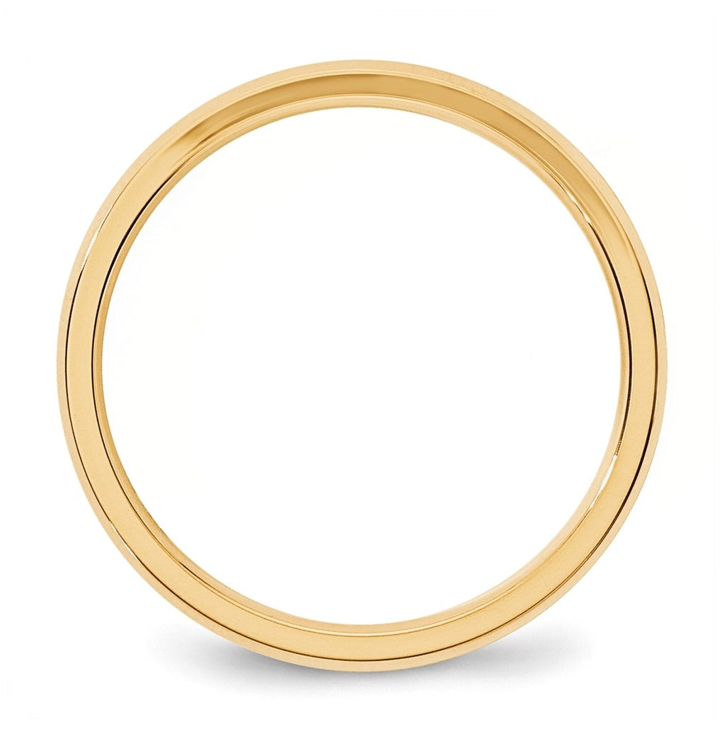 10K Yellow Or White Gold Beveled Edge Comfort Fit Wedding Band
