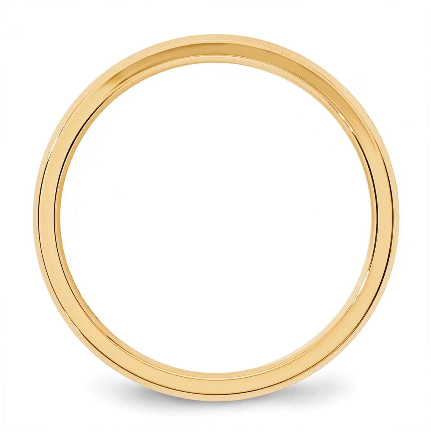 10k Yellow Gold 3mm Beveled Edge Comfort Fit Wedding Band Size 4.5