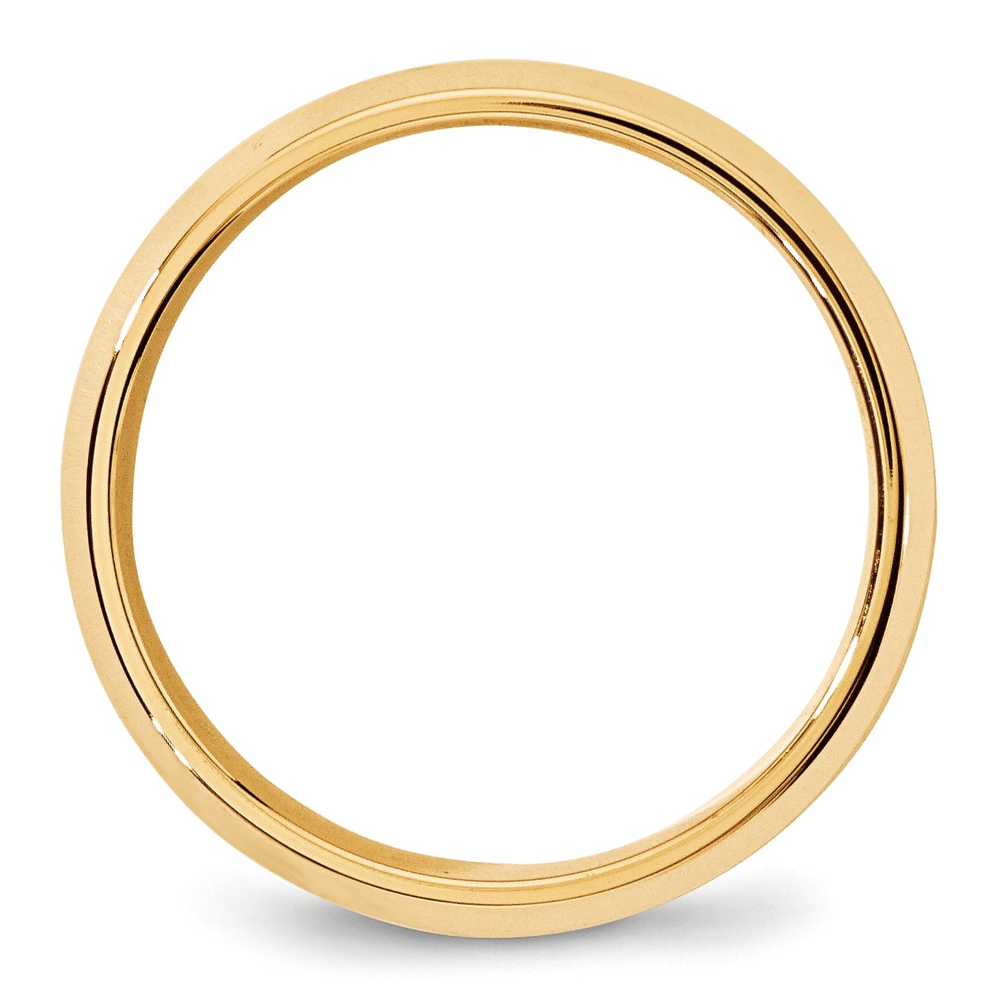 10k Yellow Gold 7mm Beveled Edge Comfort Fit Wedding Band Size 5