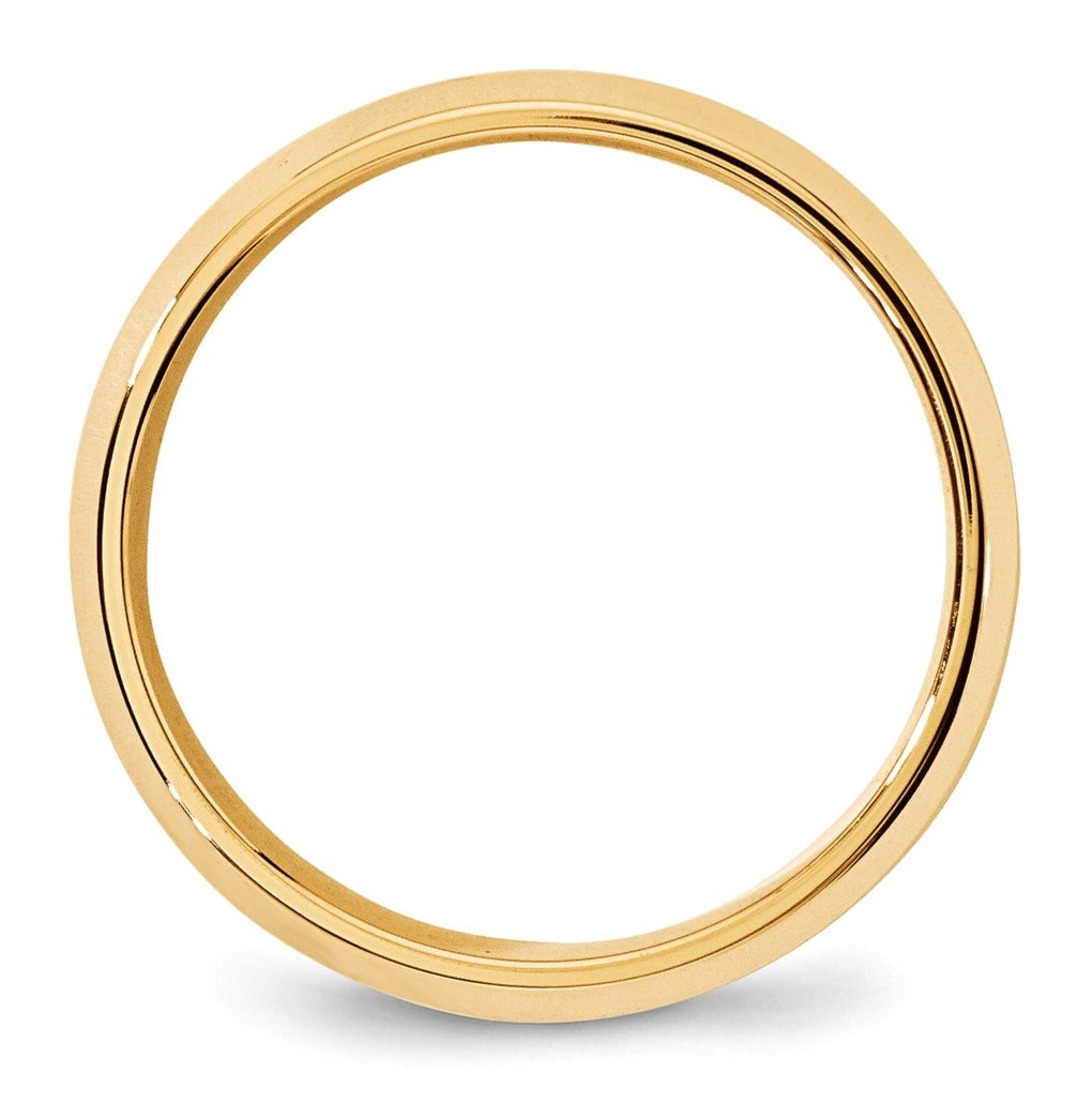 10K Yellow Or White Gold Beveled Edge Comfort Fit Wedding Band