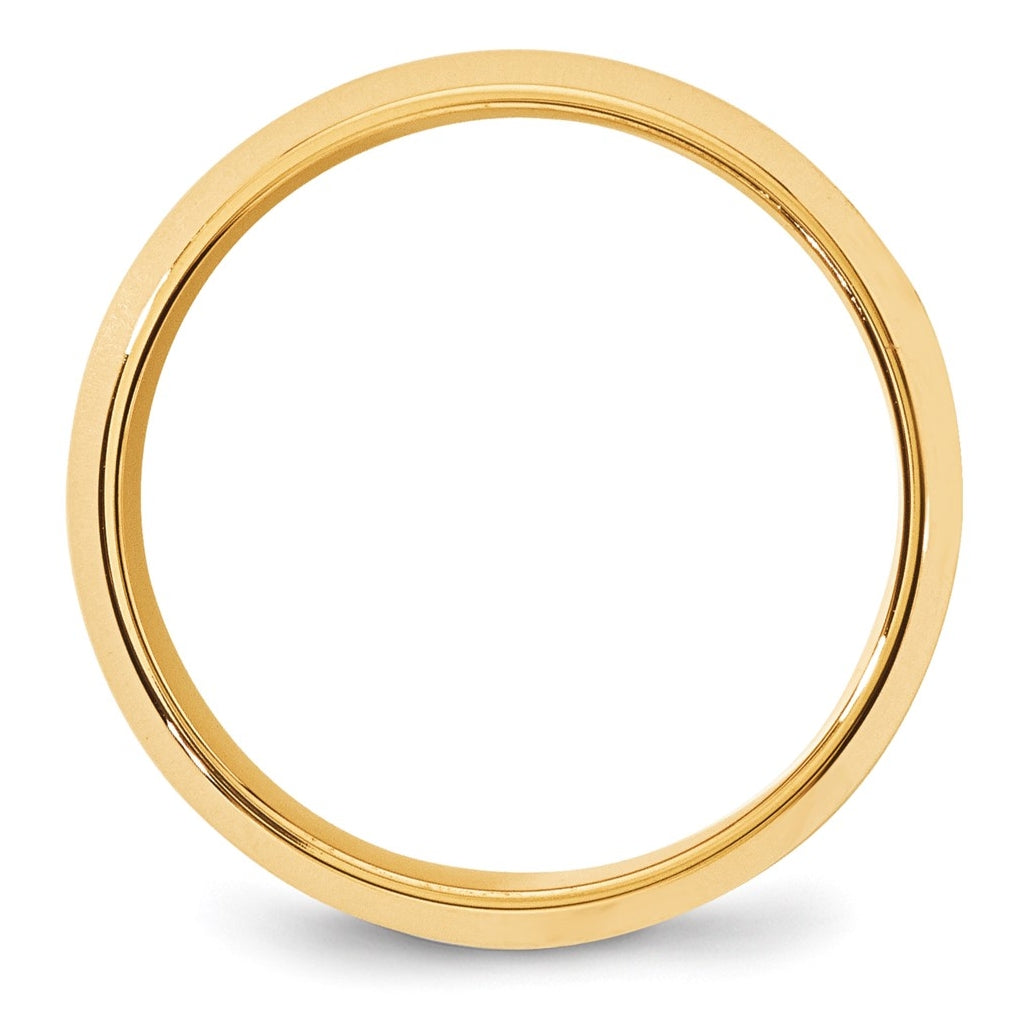 10K Yellow Or White Gold Beveled Edge Comfort Fit Wedding Band