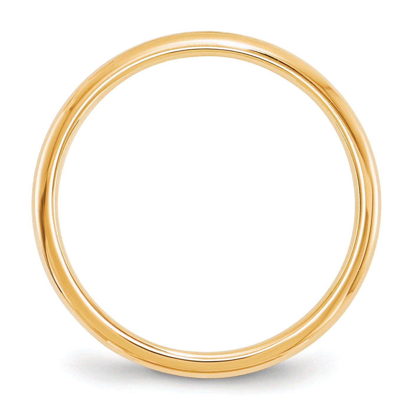 10k Yellow Gold 2mm Standard Weight Comfort Fit Wedding Band Size 5.5