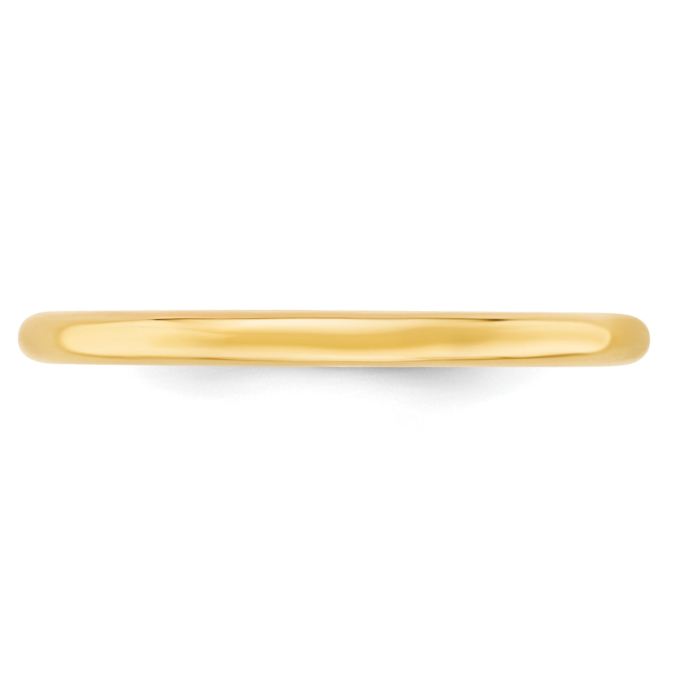 10k Yellow Gold 2mm Standard Weight Comfort Fit Wedding Band Size 5.5