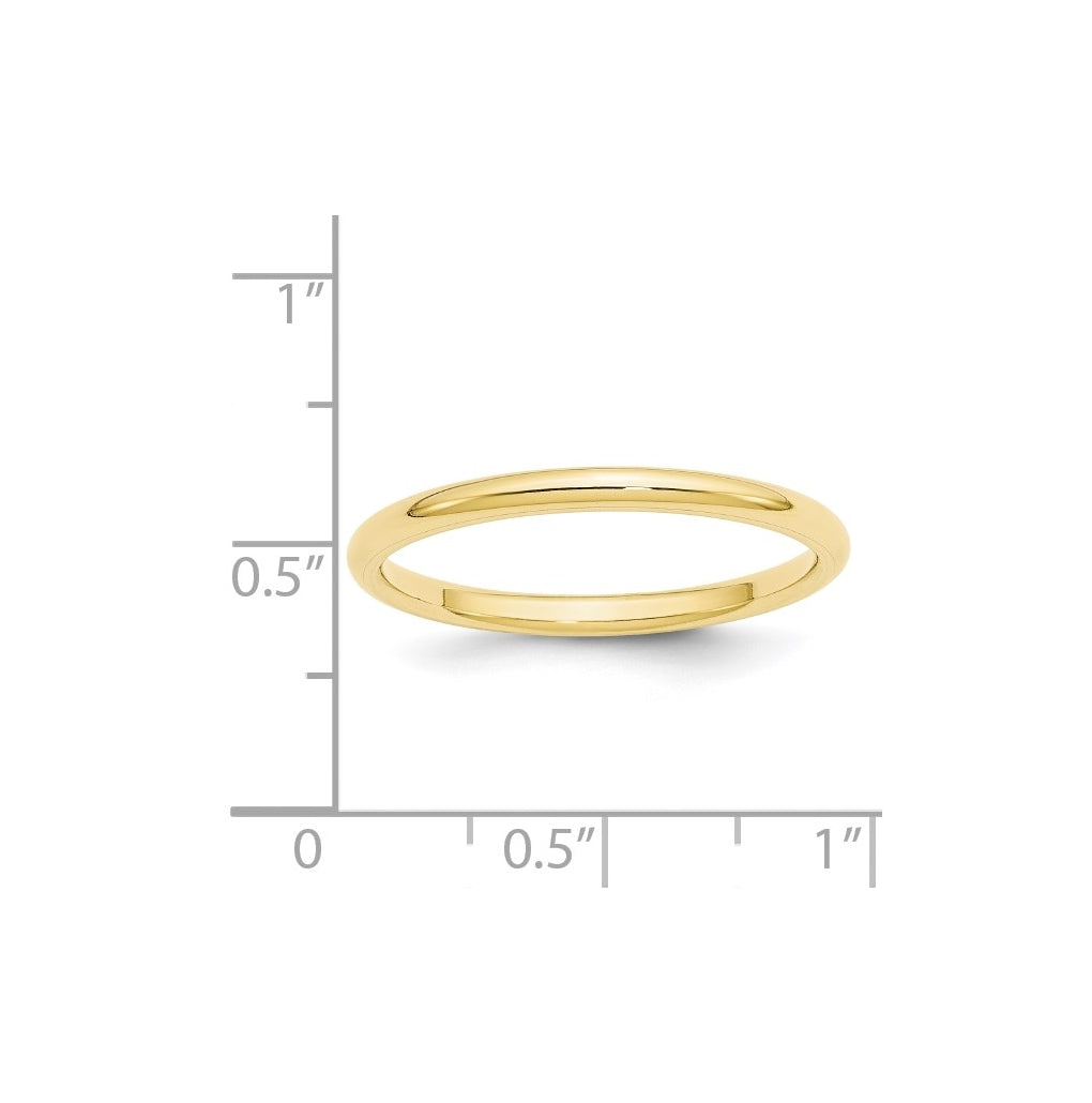 10k Yellow Or White Gold Standard Weight Comfort Fit Wedding Band