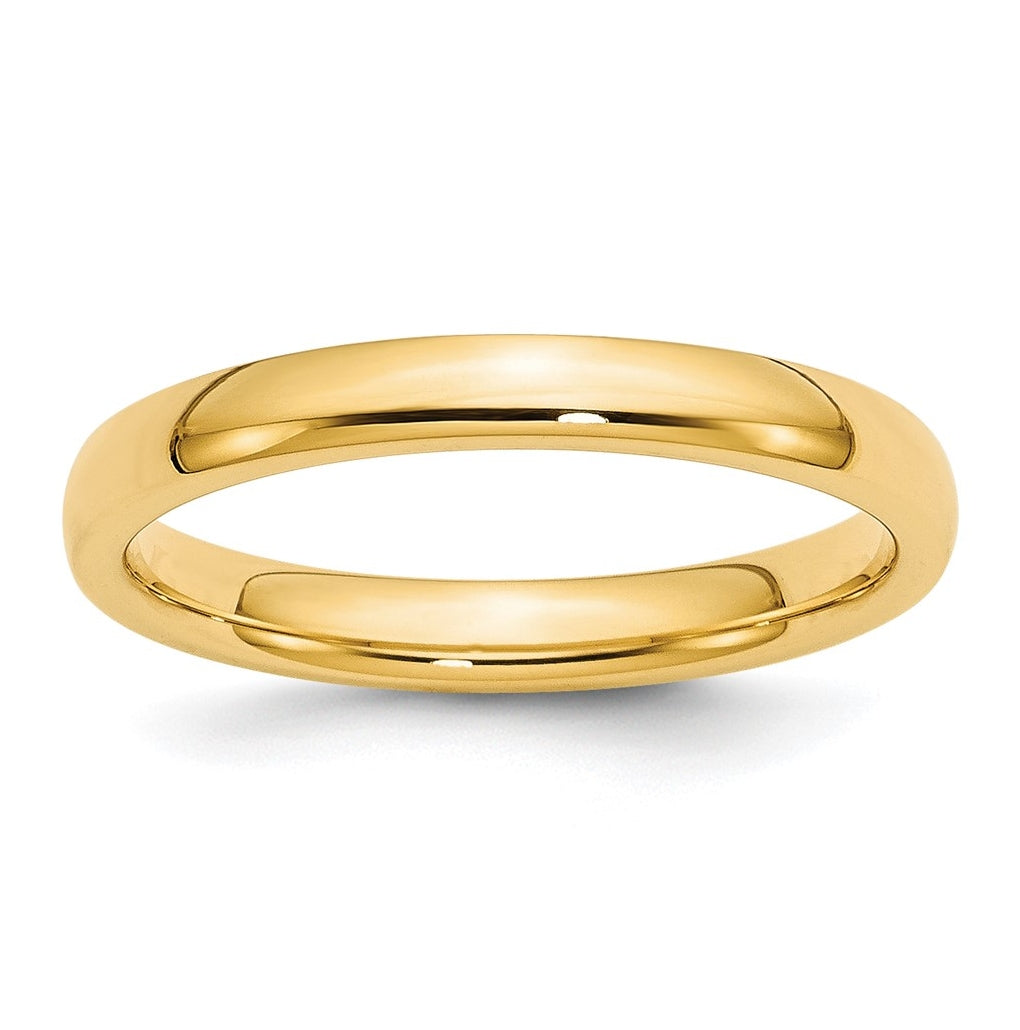 10k Yellow Or White Gold Standard Weight Comfort Fit Wedding Band