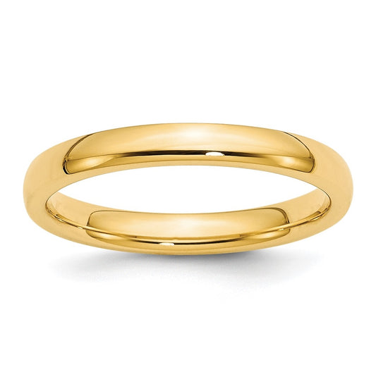 10k Yellow Gold 3mm Standard Weight Comfort Fit Wedding Band Size 4.5