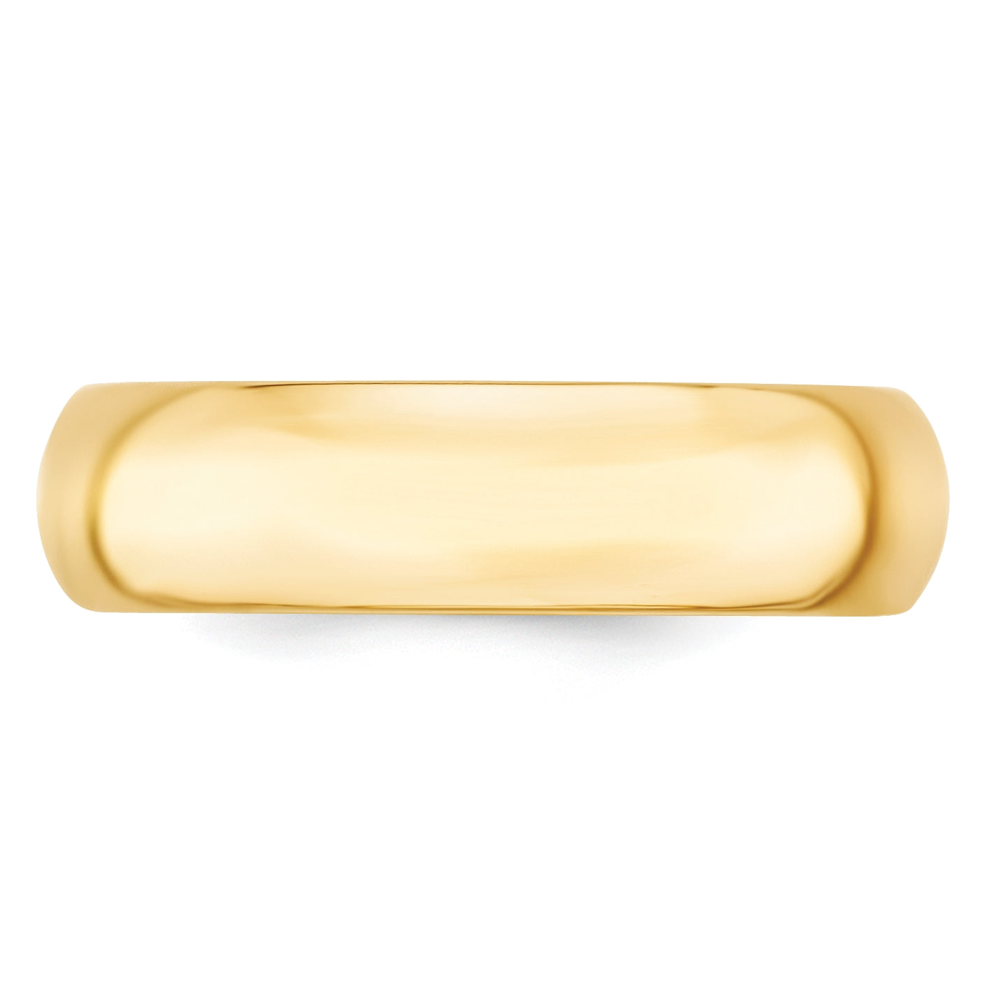 10k Yellow Gold 6mm Standard Weight Comfort Fit Wedding Band Size 5