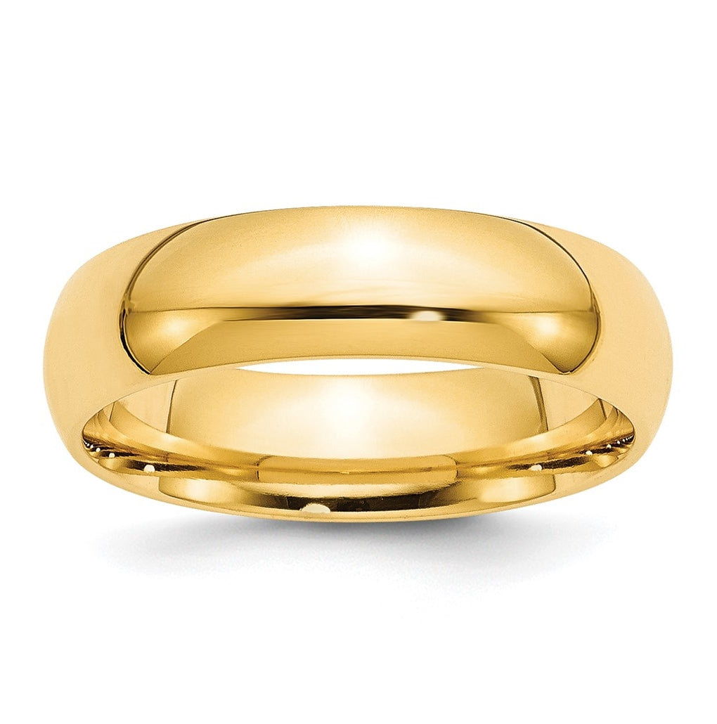 10k Yellow Or White Gold Standard Weight Comfort Fit Wedding Band