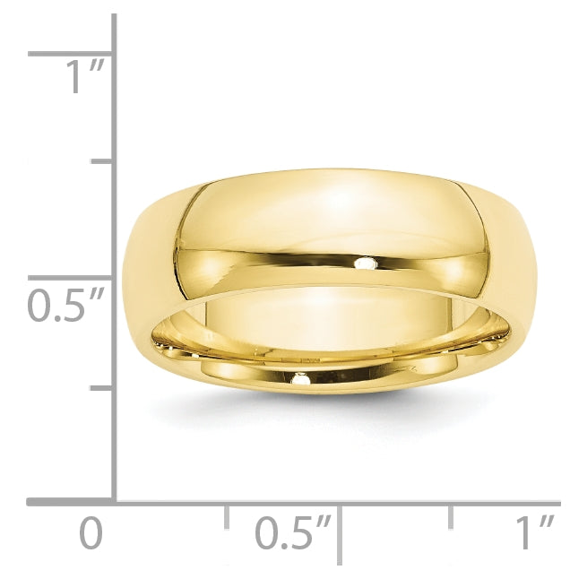10k Yellow Or White Gold Standard Weight Comfort Fit Wedding Band