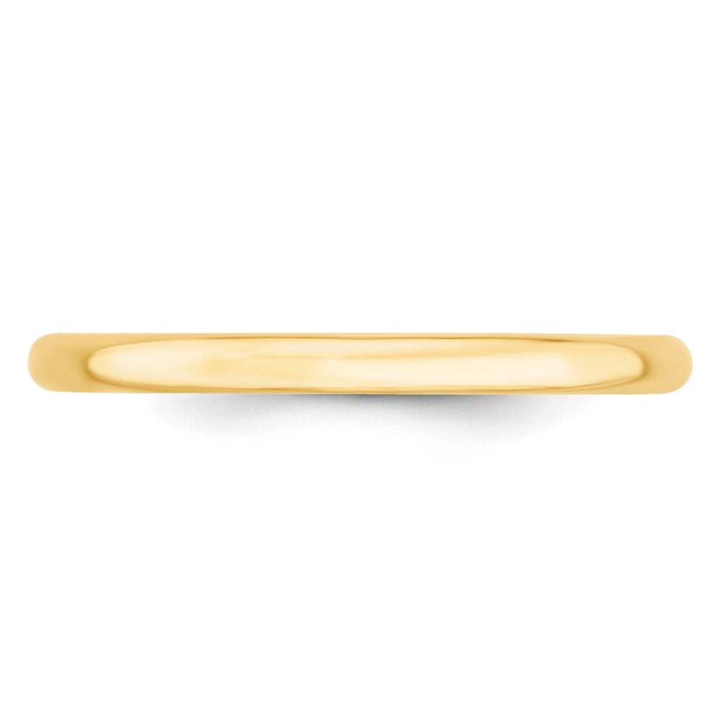 10k Yellow Or White Gold Lightweight Comfort Fit Wedding Band