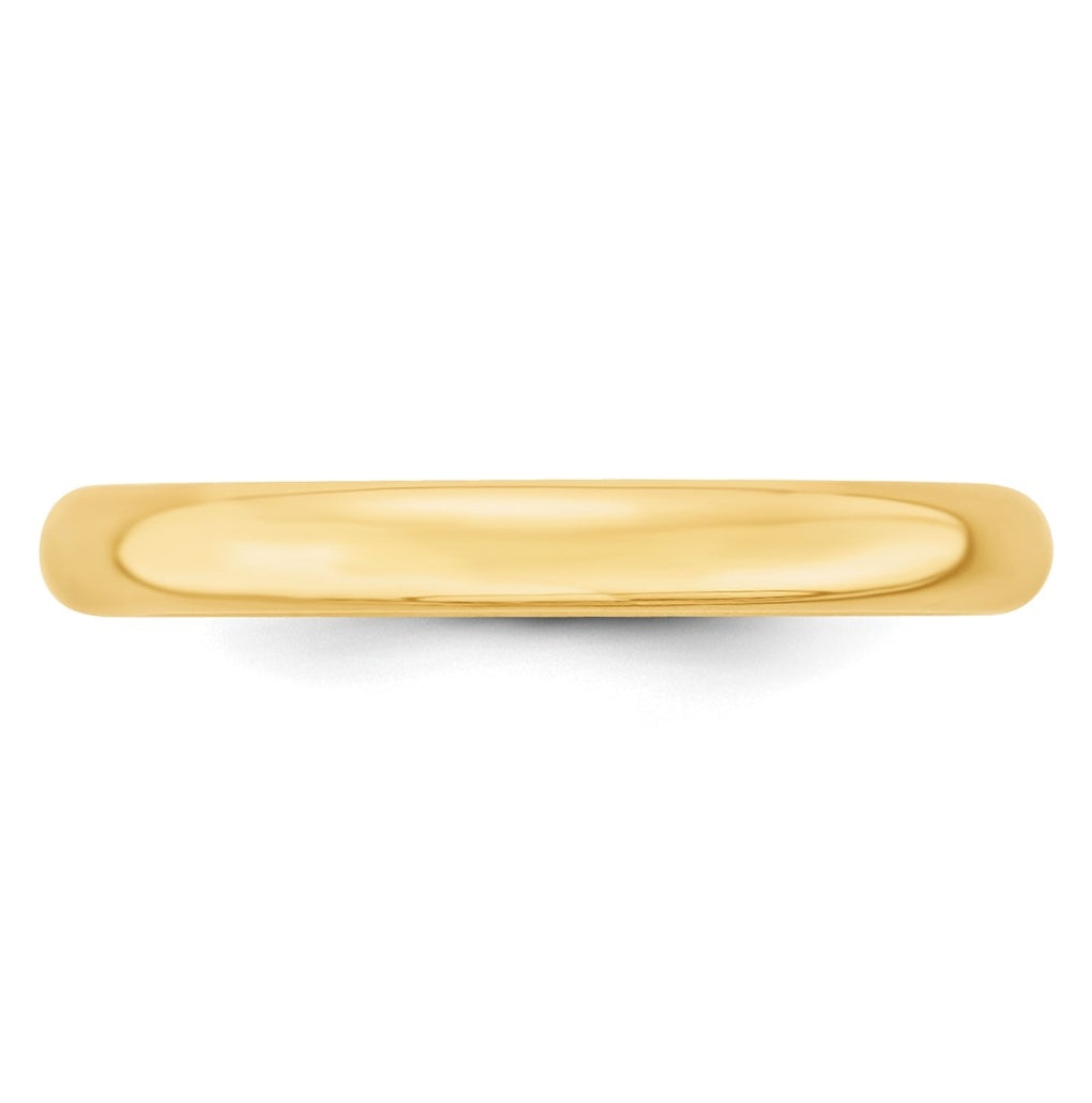 10k Yellow Or White Gold Lightweight Comfort Fit Wedding Band