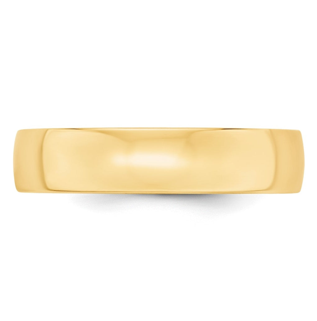 10k Yellow Or White Gold Lightweight Comfort Fit Wedding Band